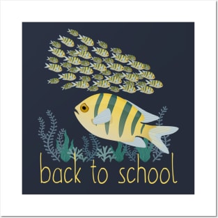 Back to school sad fish pun Posters and Art